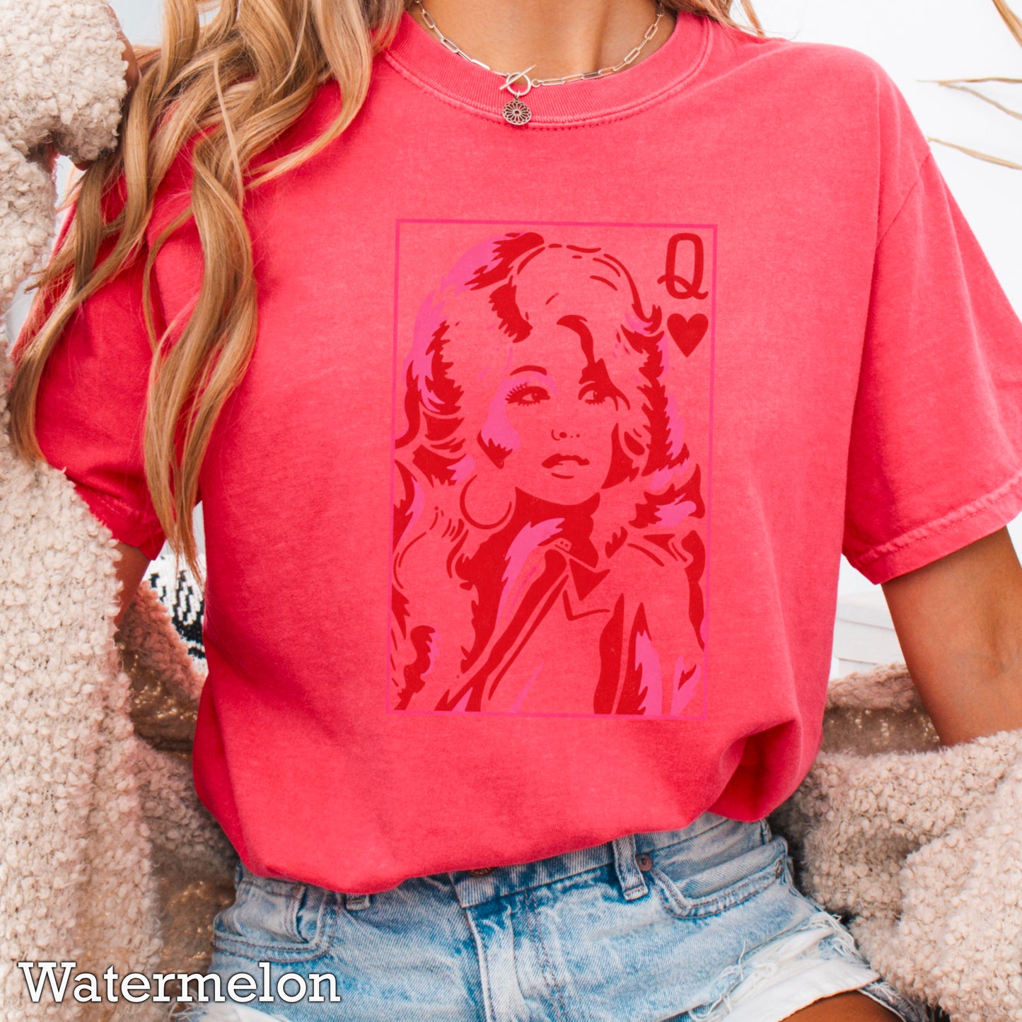 Dolly Queen Of Hearts Comfort Color Graphic Tee
