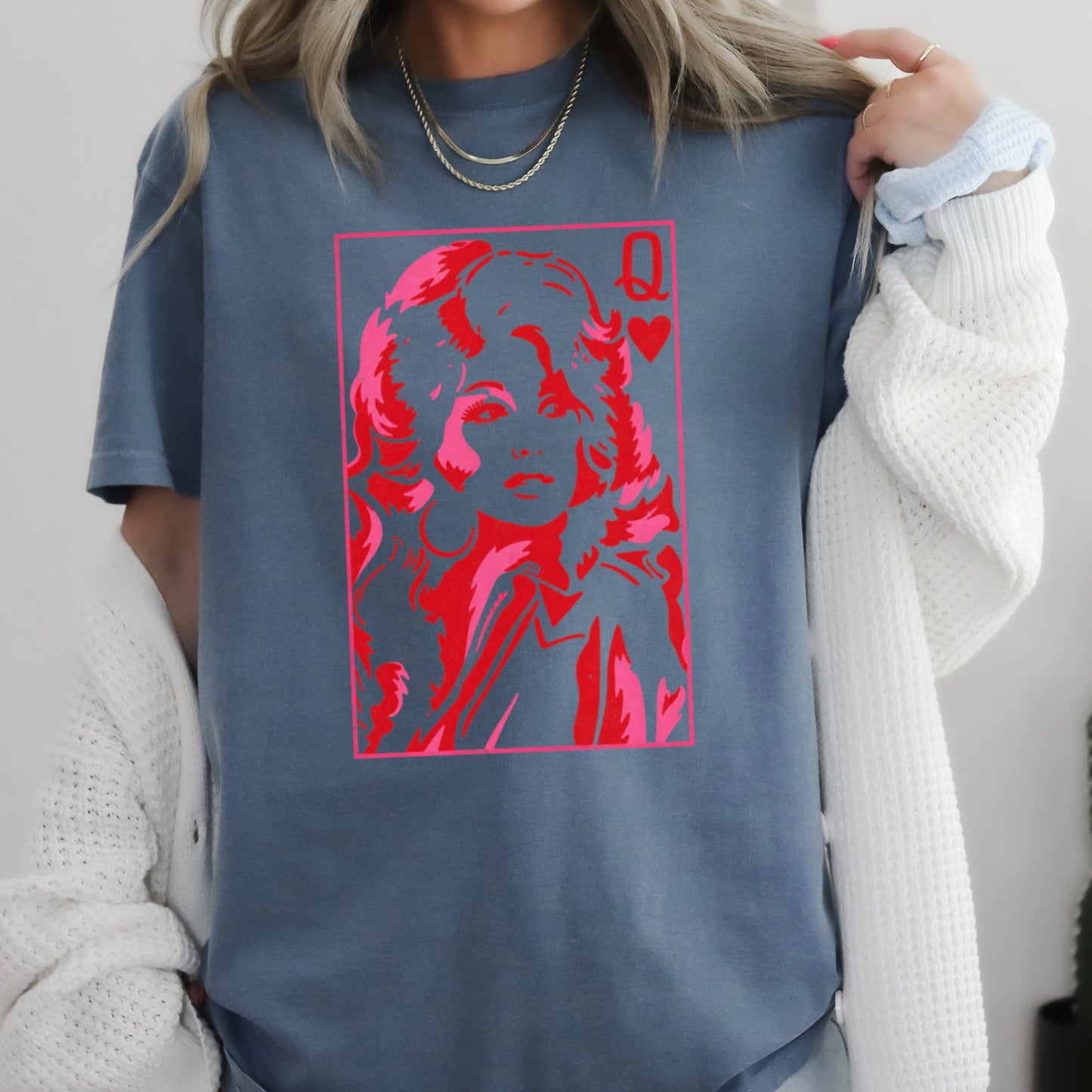 Dolly Queen Of Hearts Comfort Color Graphic Tee