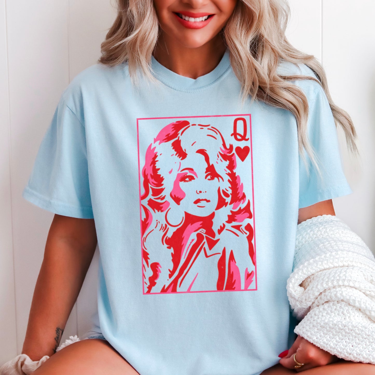 Dolly Queen Of Hearts Comfort Color Graphic Tee