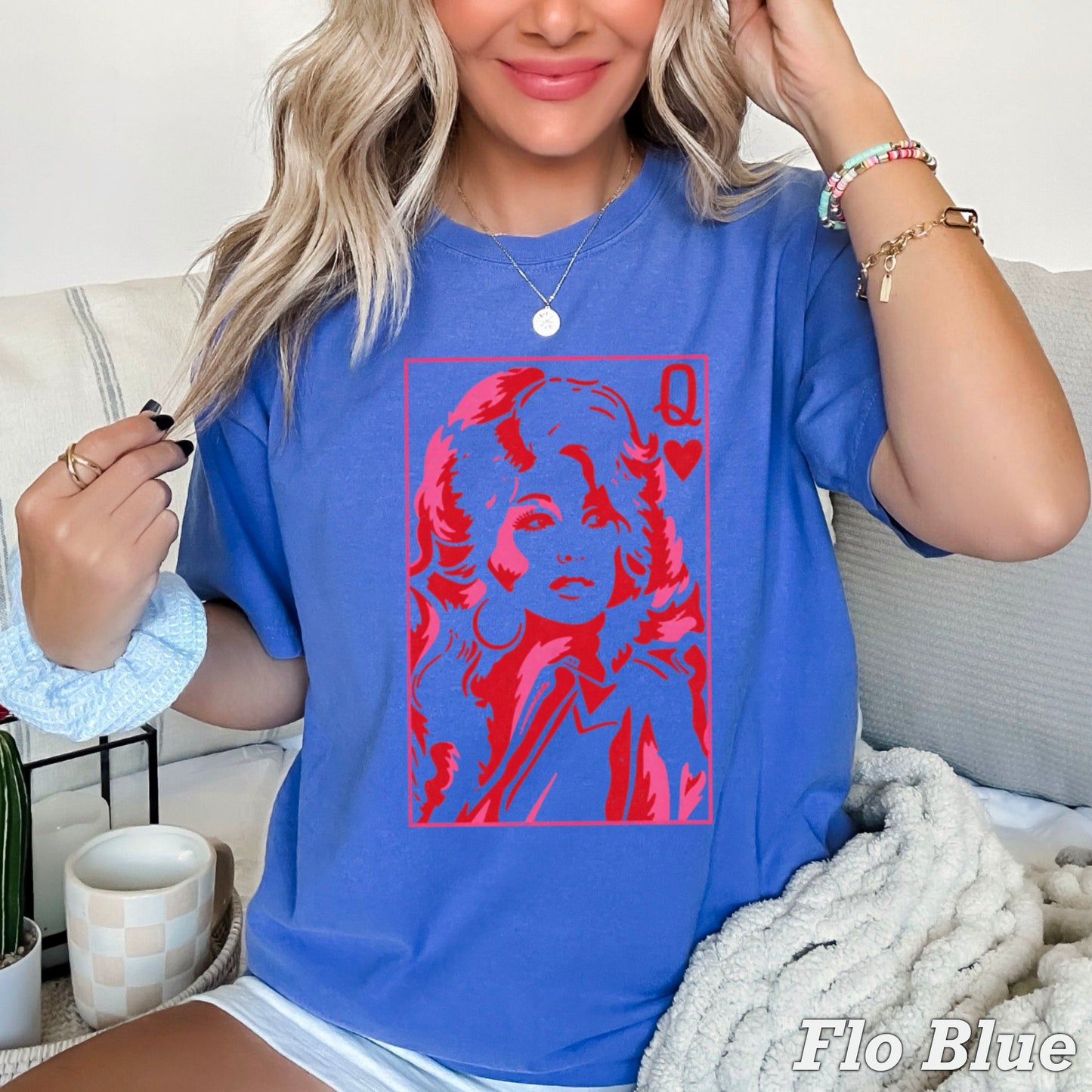 Dolly Queen Of Hearts Comfort Color Graphic Tee