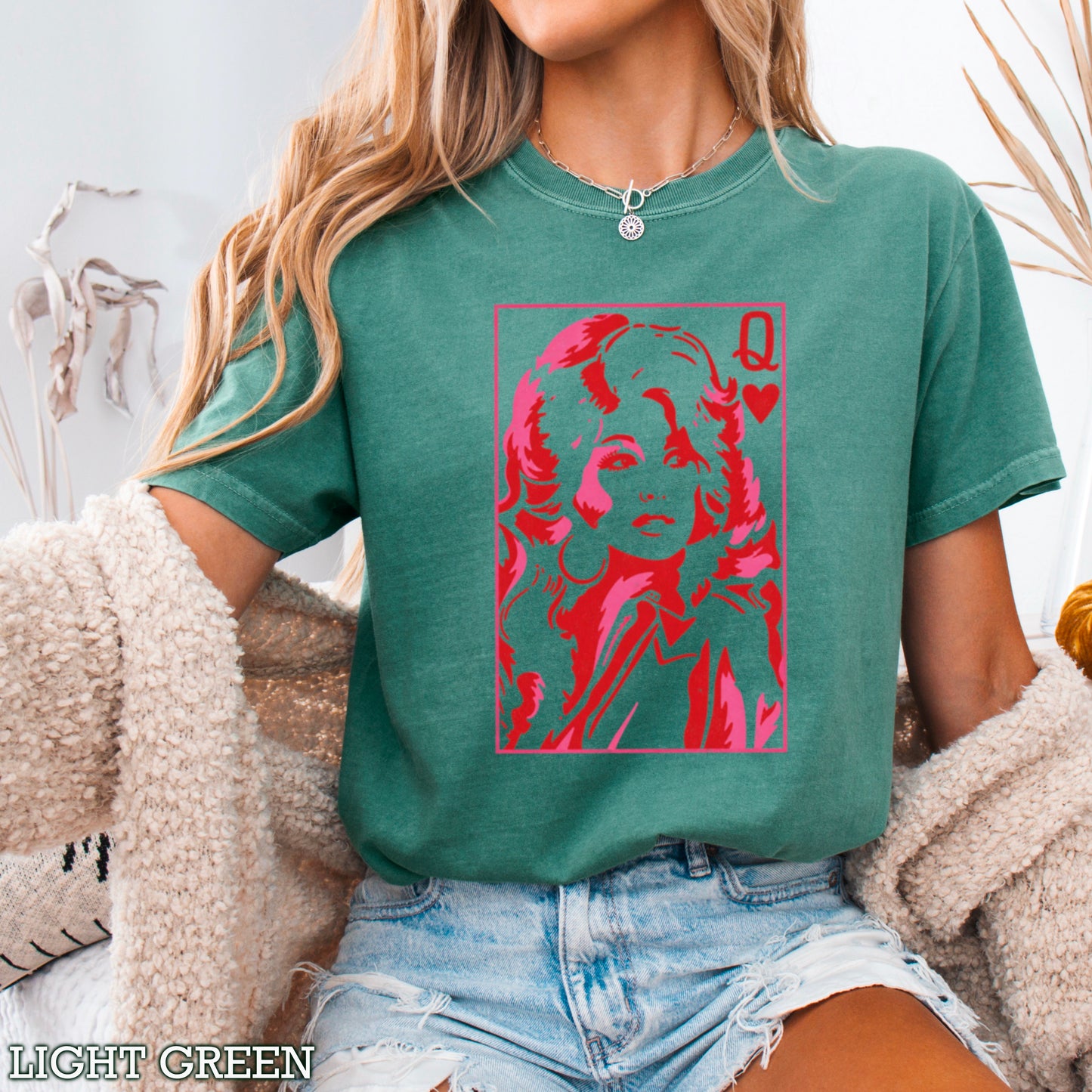 Dolly Queen Of Hearts Comfort Color Graphic Tee