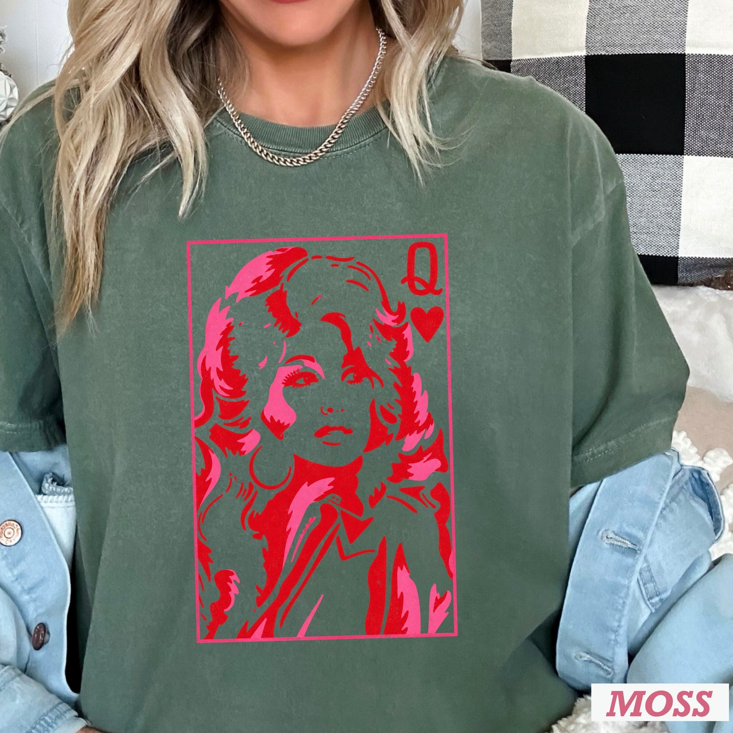 Dolly Queen Of Hearts Comfort Color Graphic Tee