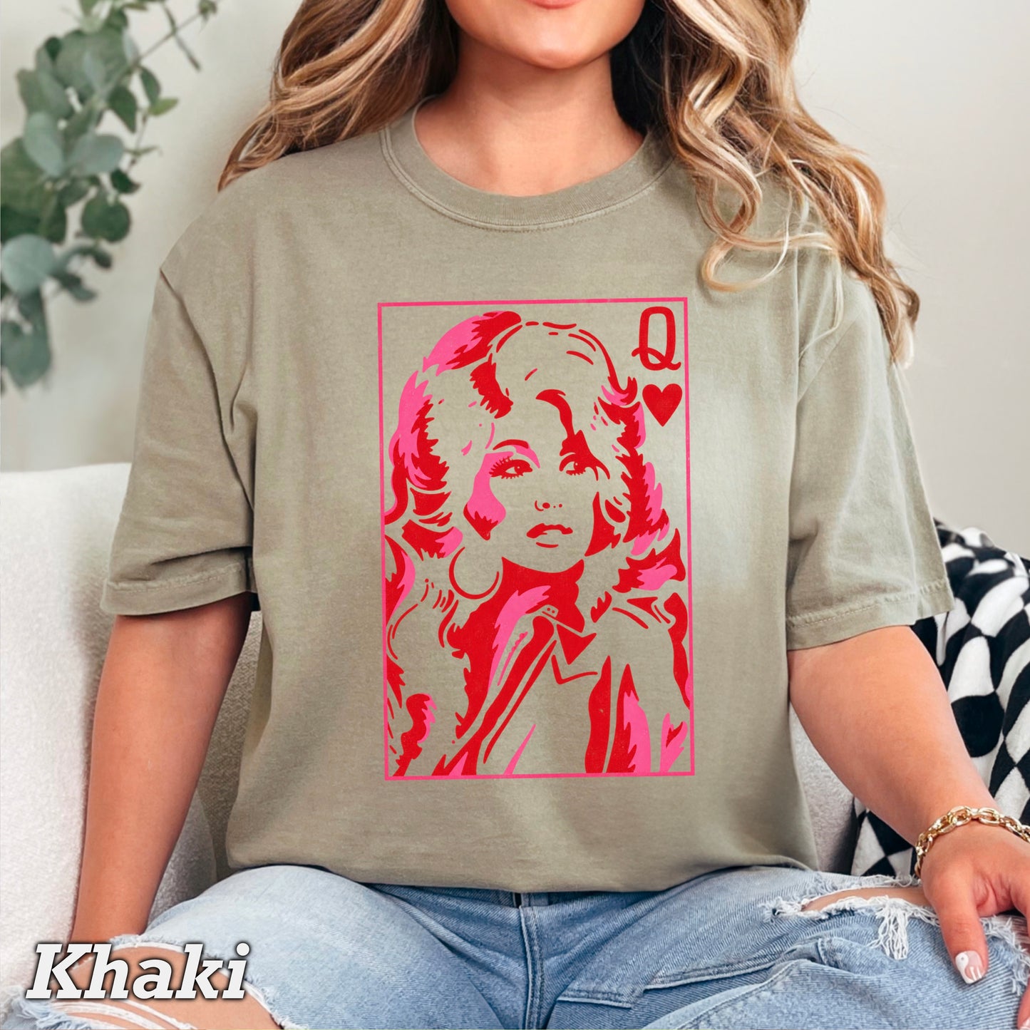 Dolly Queen Of Hearts Comfort Color Graphic Tee