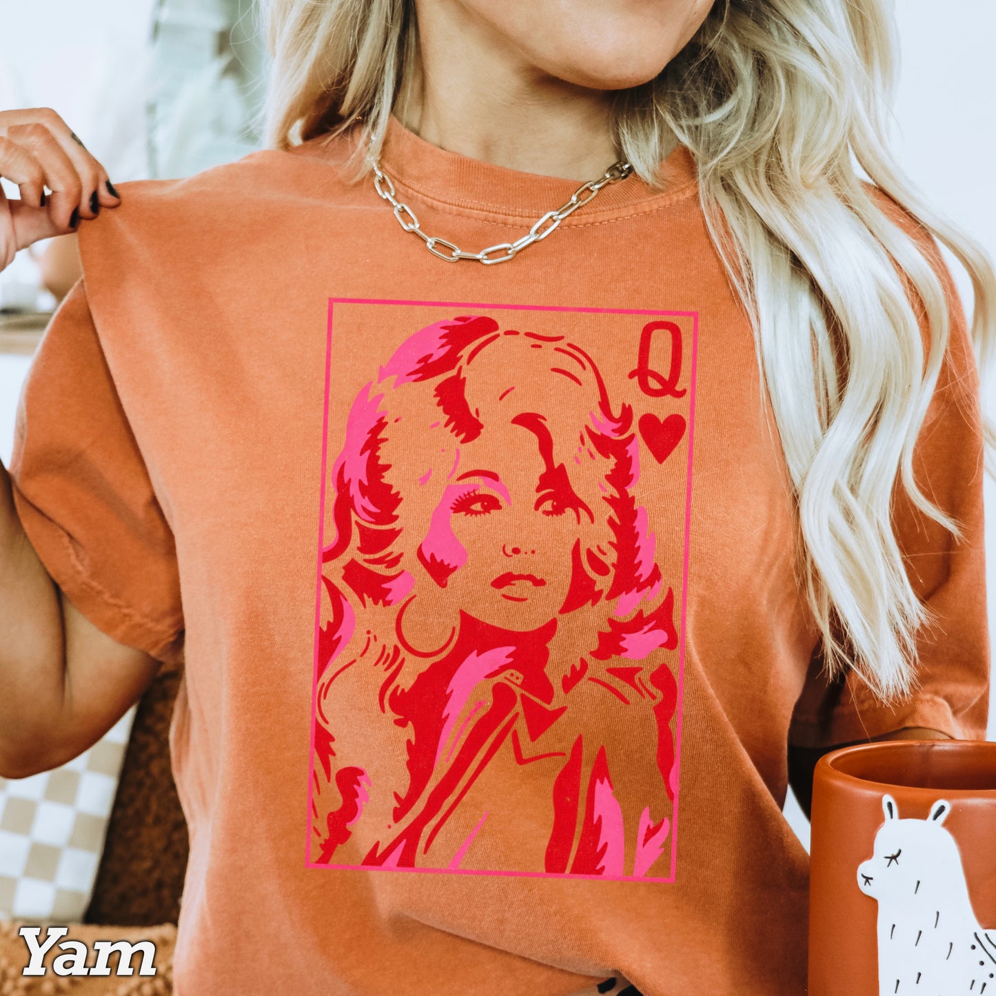 Dolly Queen Of Hearts Comfort Color Graphic Tee