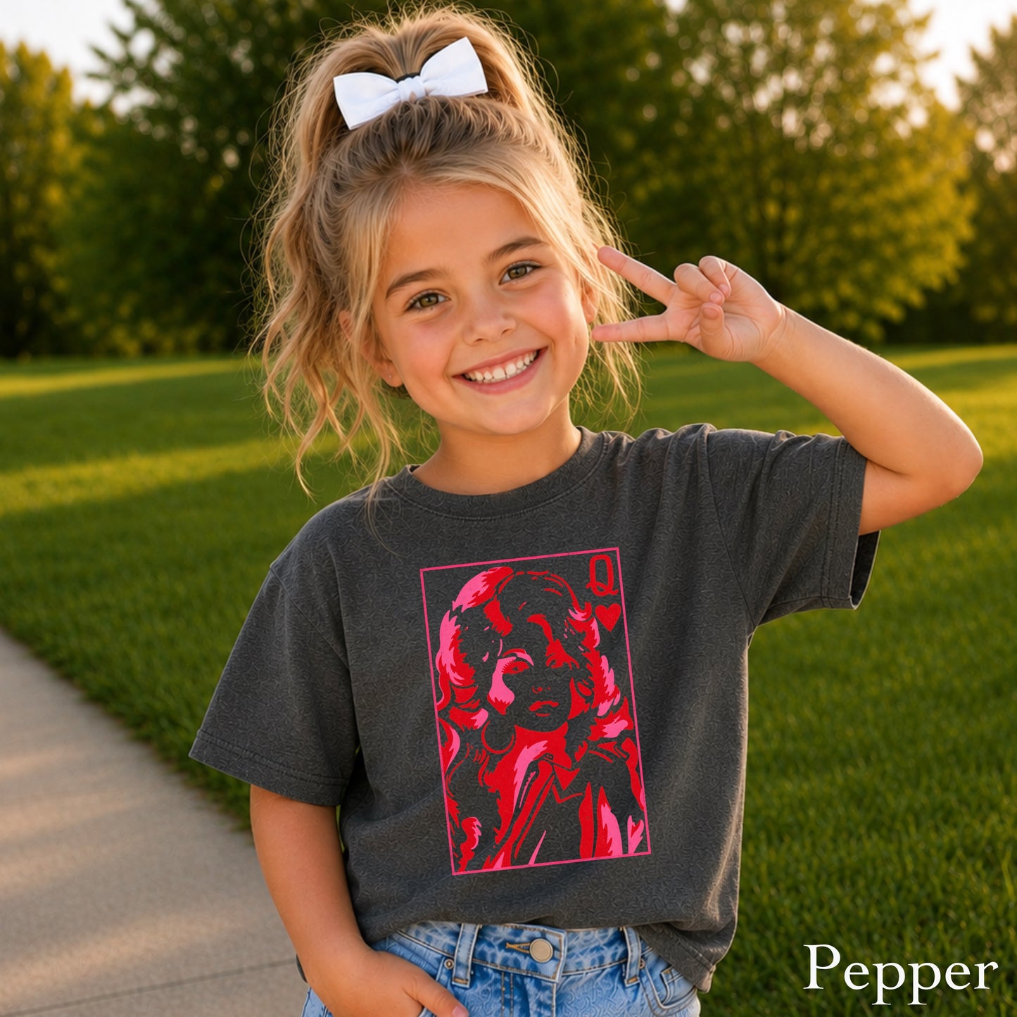 Dolly Queen Of Hearts  Youth Comfort Color T-Shirt