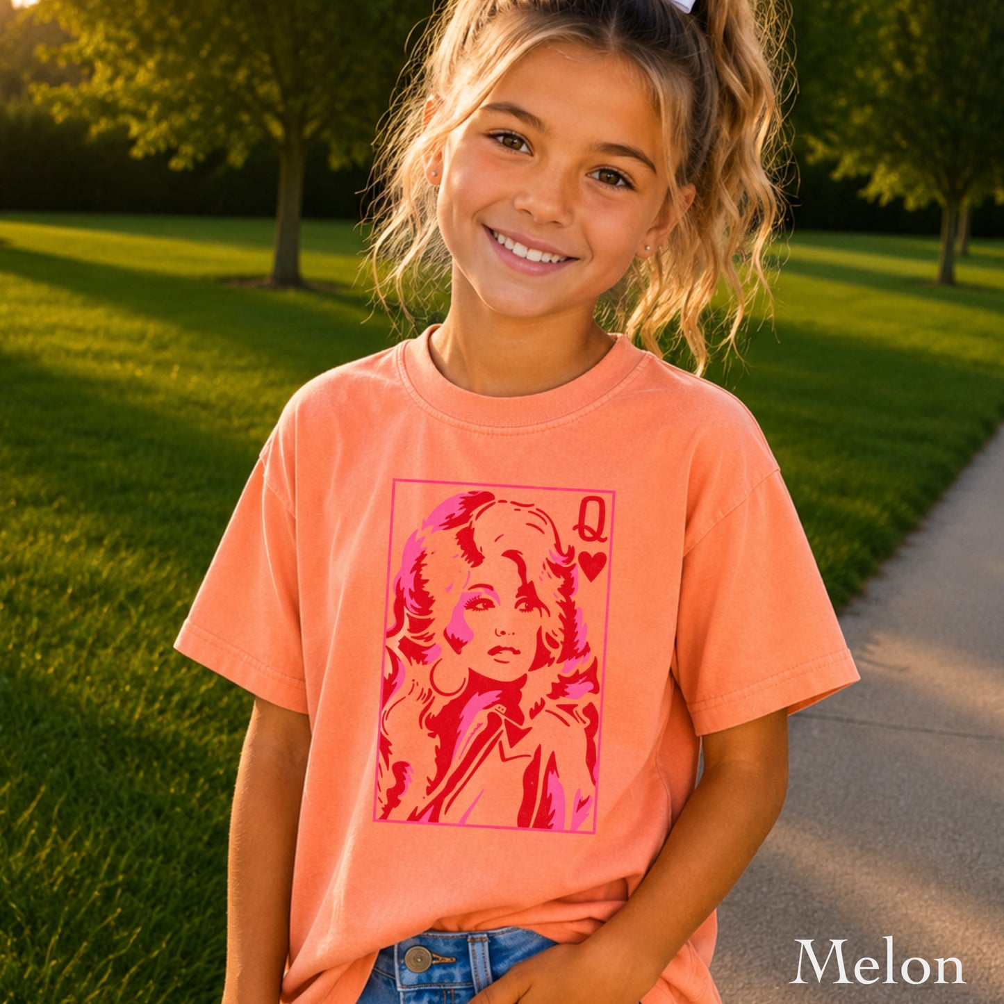 Dolly Queen Of Hearts  Youth Comfort Color T-Shirt