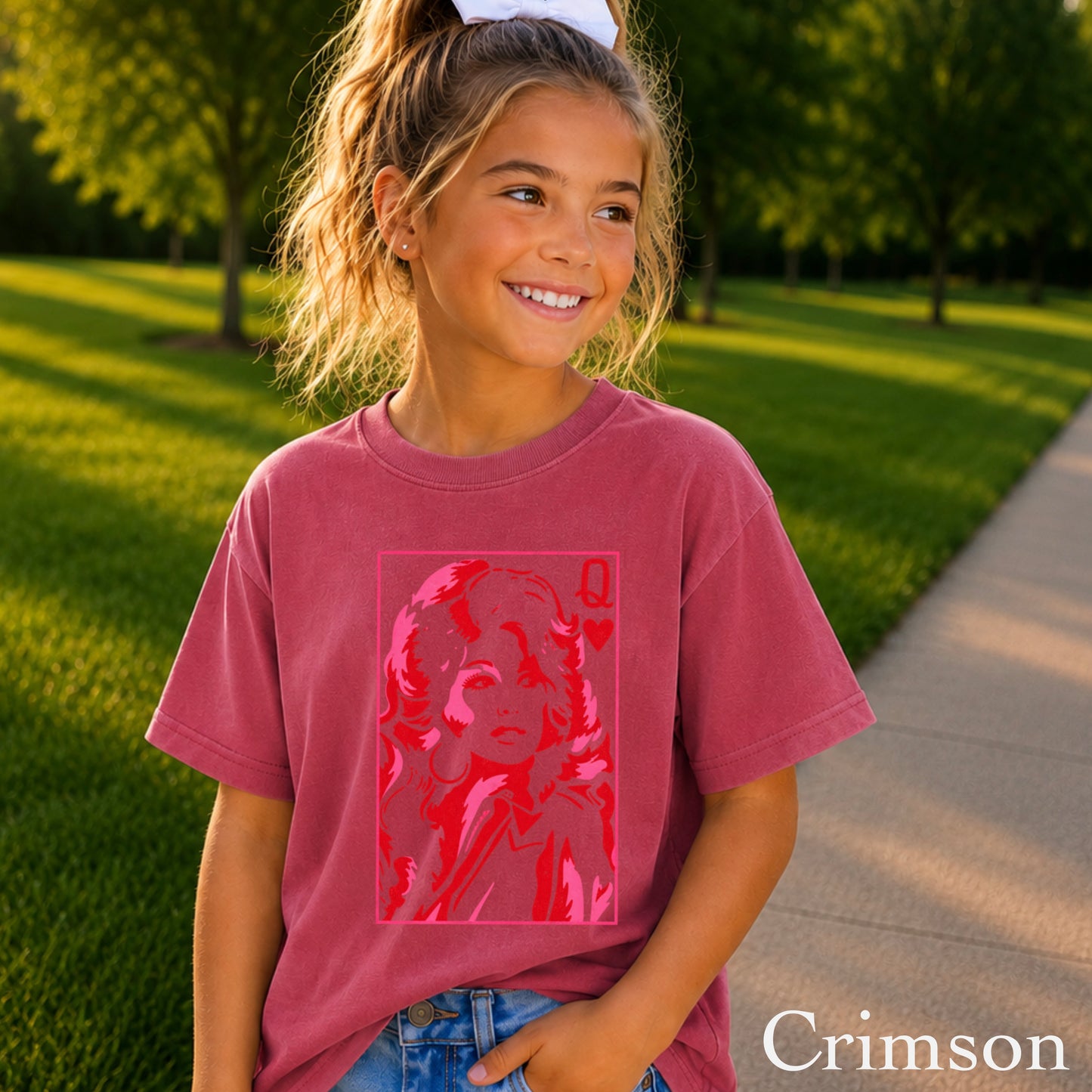 Dolly Queen Of Hearts  Youth Comfort Color T-Shirt