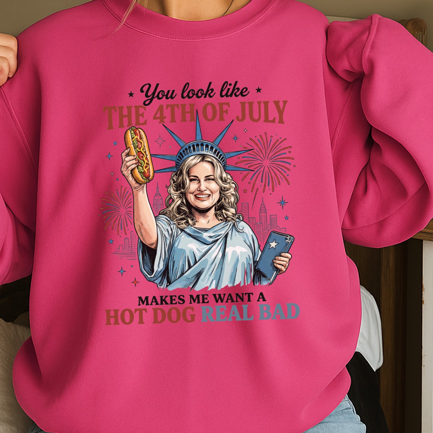 You Look Like The 4th Of July Crewneck Sweatshirt