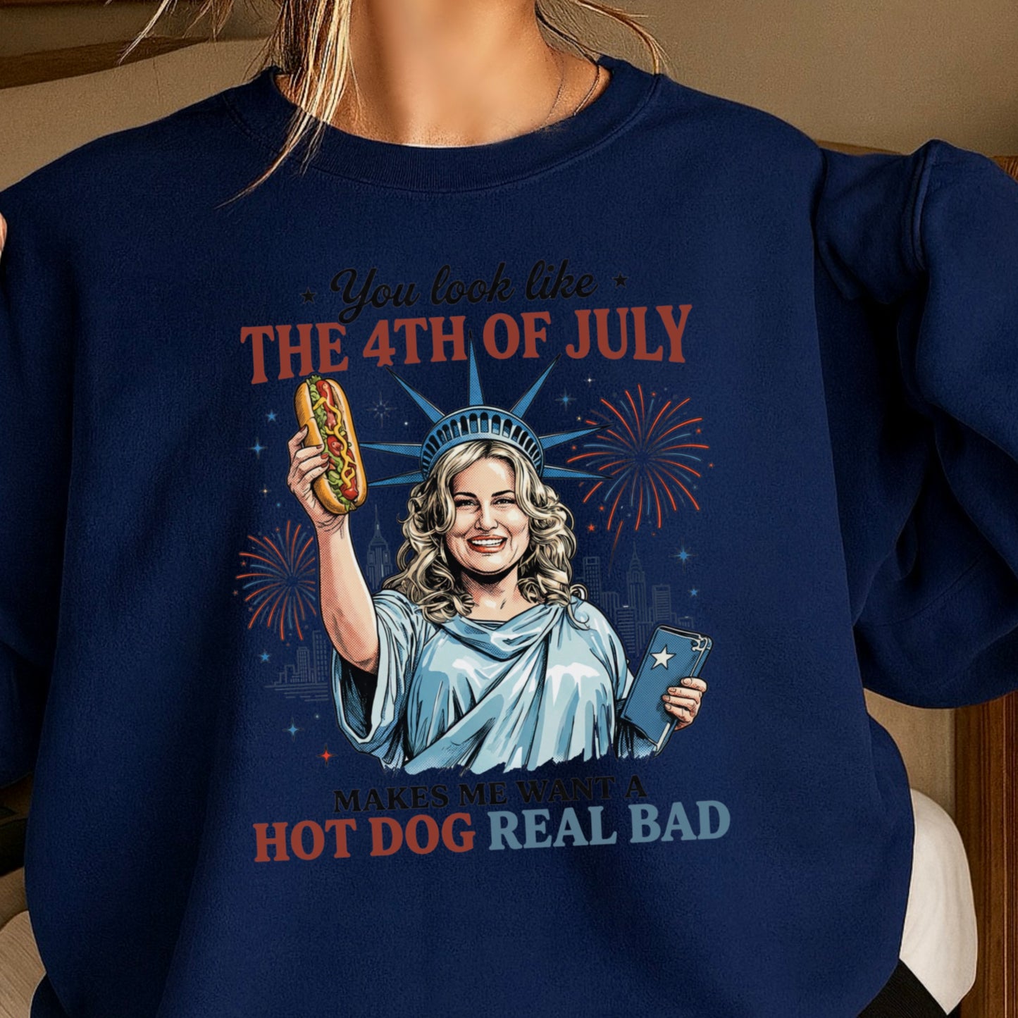 You Look Like The 4th Of July Crewneck Sweatshirt