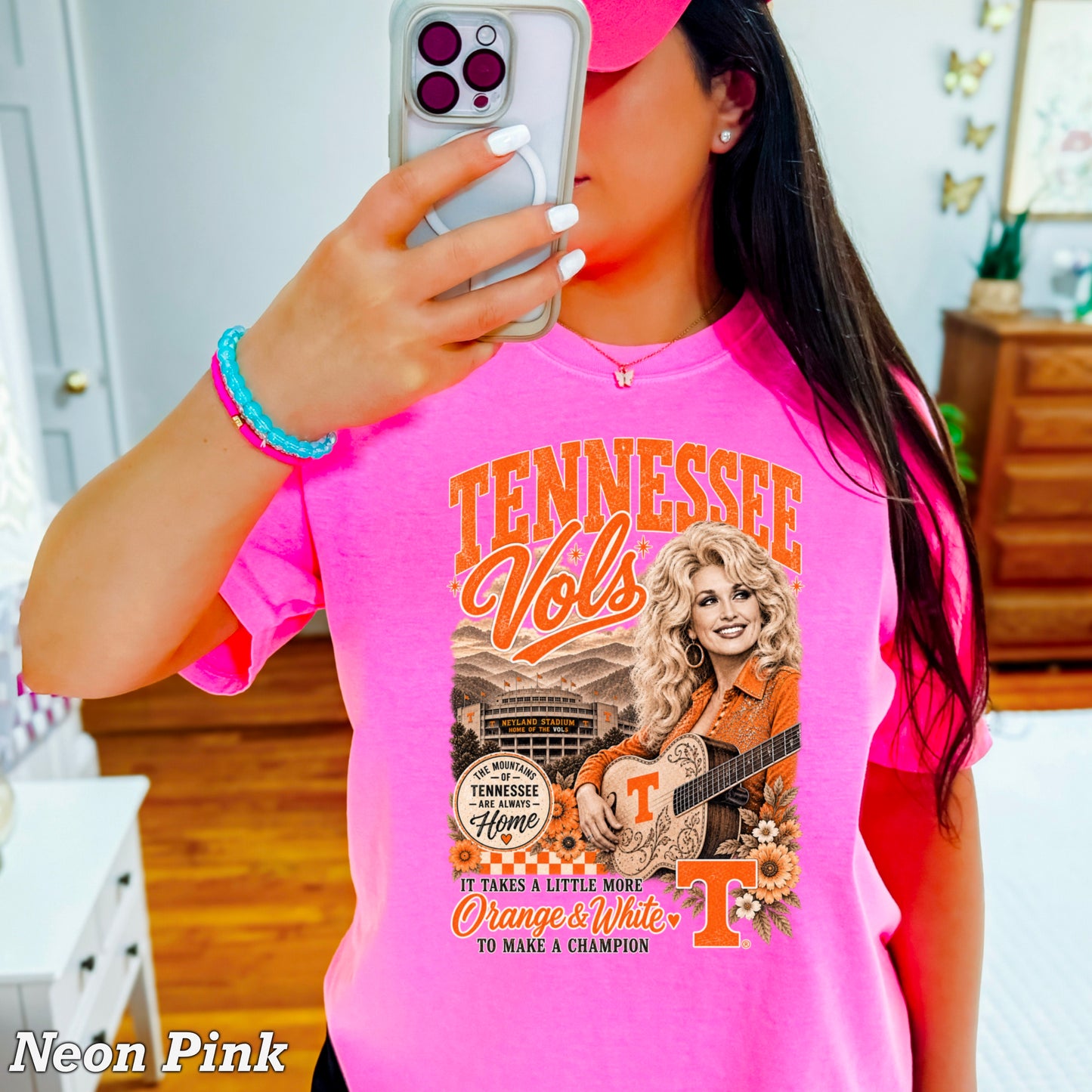 Orange & White Dolly Comfort Color Graphic Tee