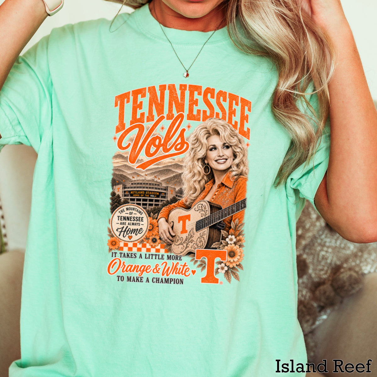 Orange & White Dolly Comfort Color Graphic Tee