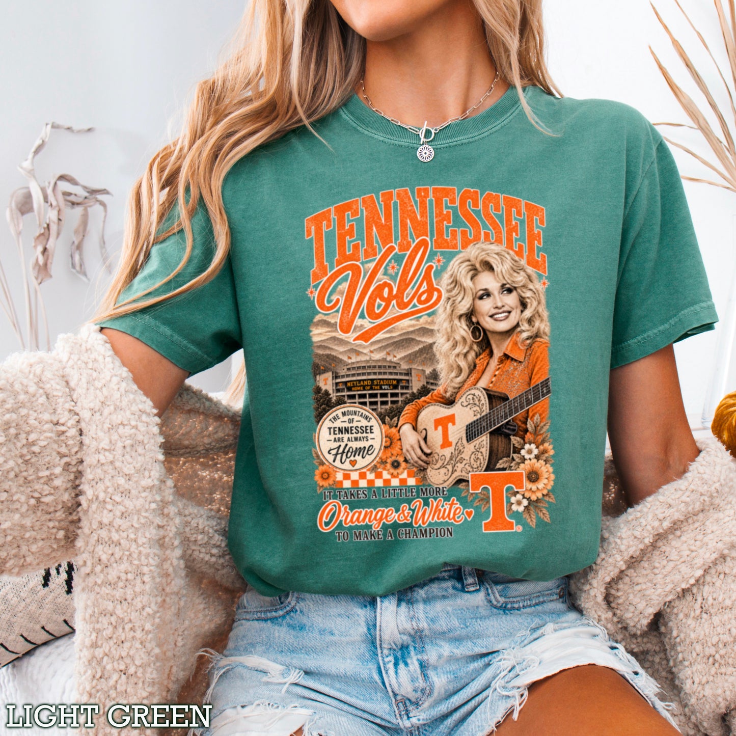 Orange & White Dolly Comfort Color Graphic Tee