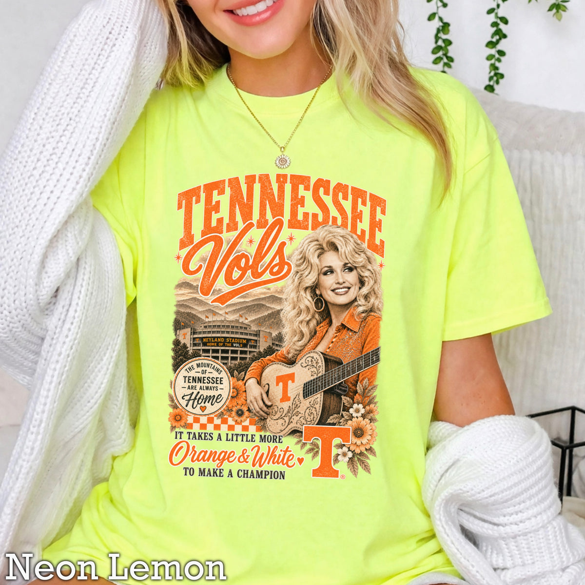 Orange & White Dolly Comfort Color Graphic Tee