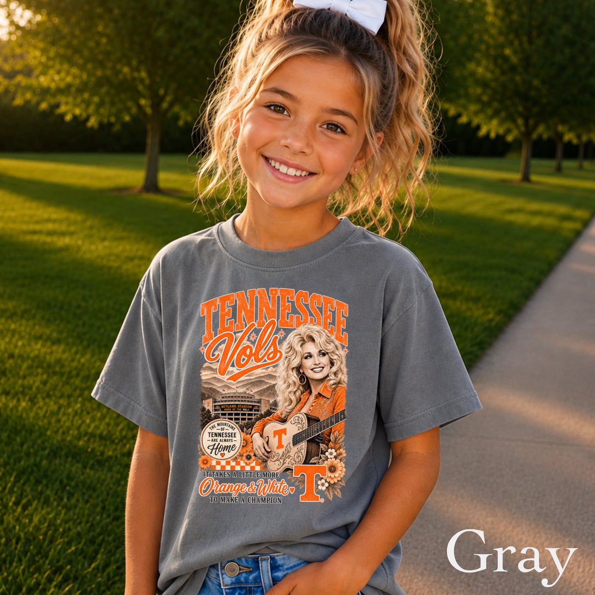 Orange & White Dolly Youth Comfort Color T-Shirt