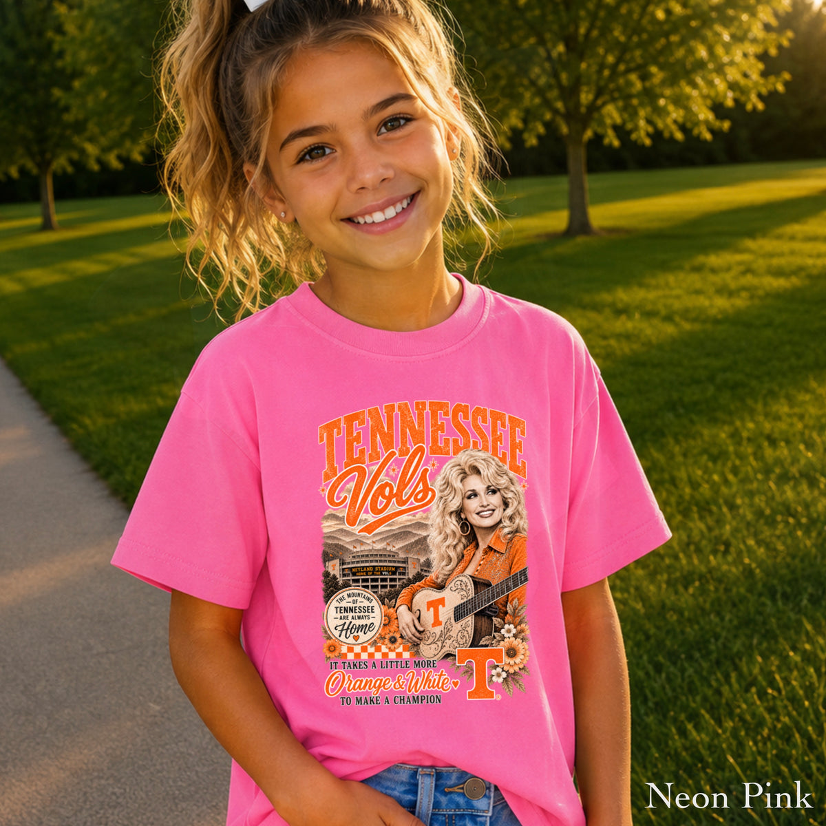 Orange & White Dolly Youth Comfort Color T-Shirt