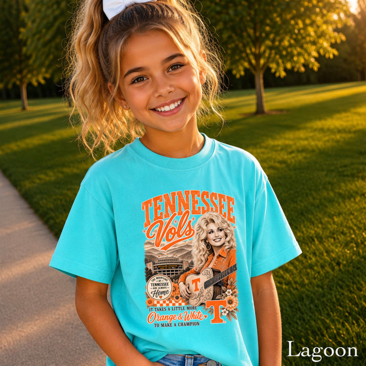 Orange & White Dolly Youth Comfort Color T-Shirt