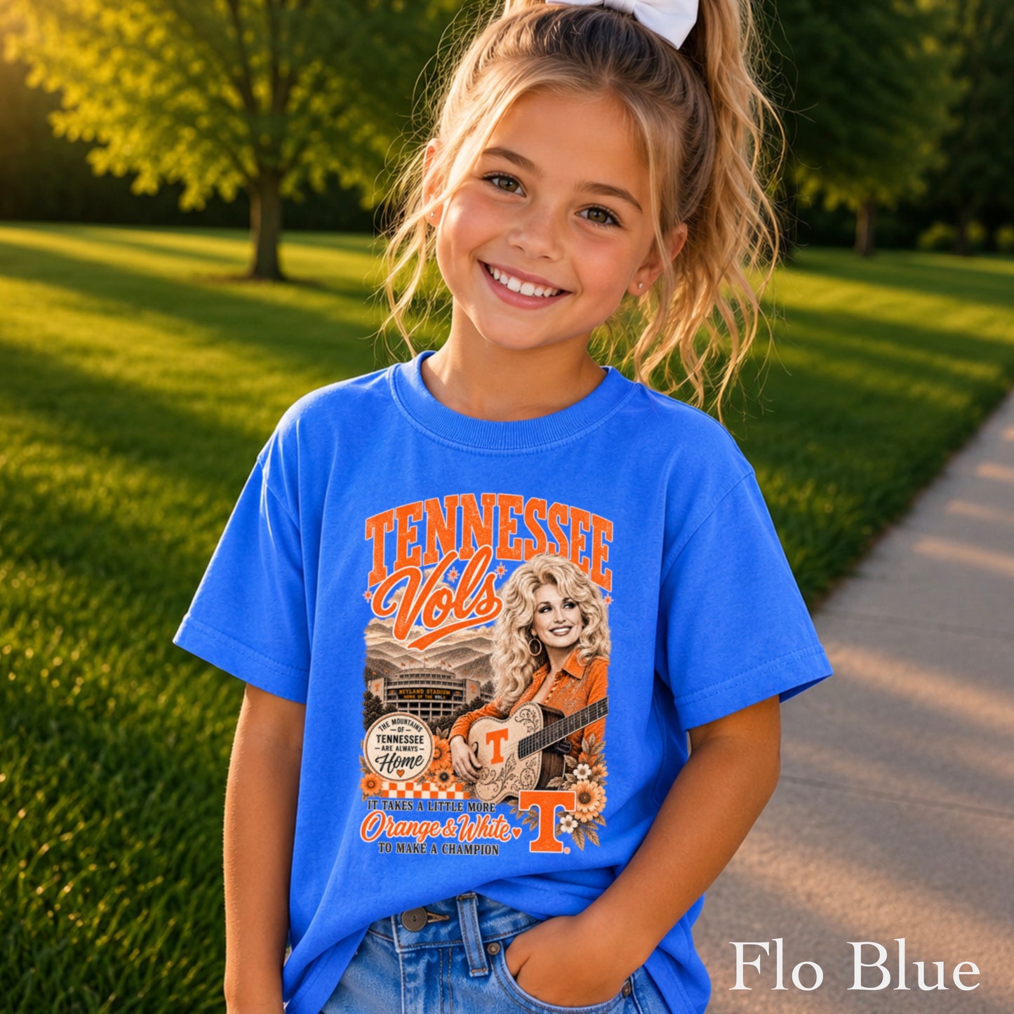 Orange & White Dolly Youth Comfort Color T-Shirt