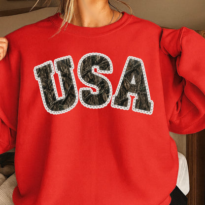 USA Camo Crewneck Sweatshirt