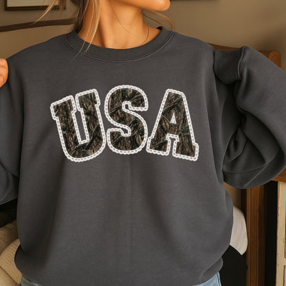 USA Camo Crewneck Sweatshirt