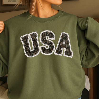 USA Camo Crewneck Sweatshirt