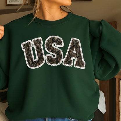 USA Camo Crewneck Sweatshirt