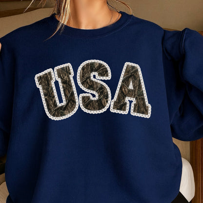 USA Camo Crewneck Sweatshirt