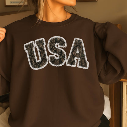 USA Camo Crewneck Sweatshirt