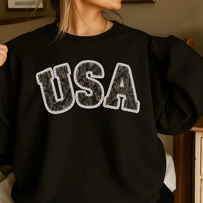 USA Camo Crewneck Sweatshirt
