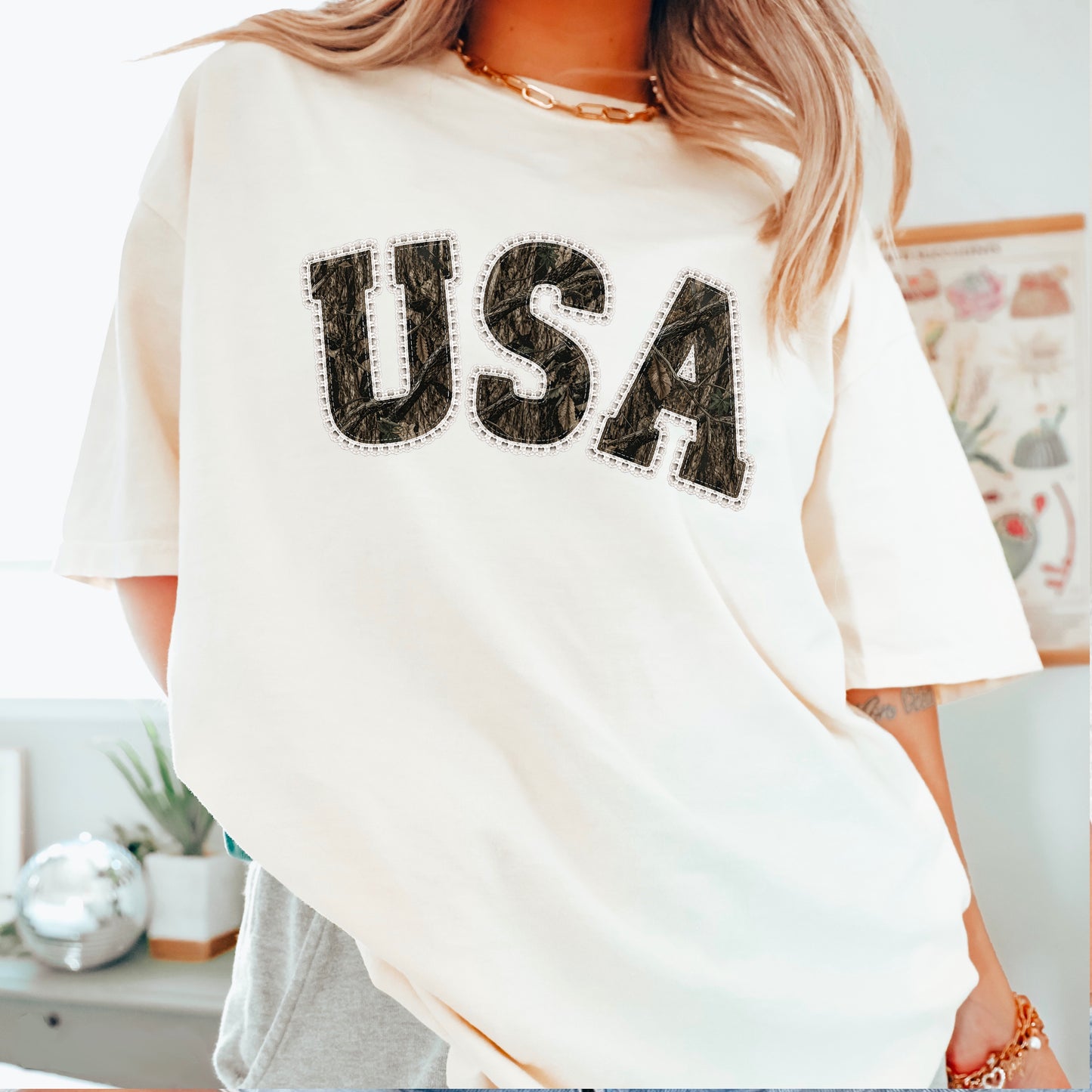 USA Camo Comfort Color Graphic Tee