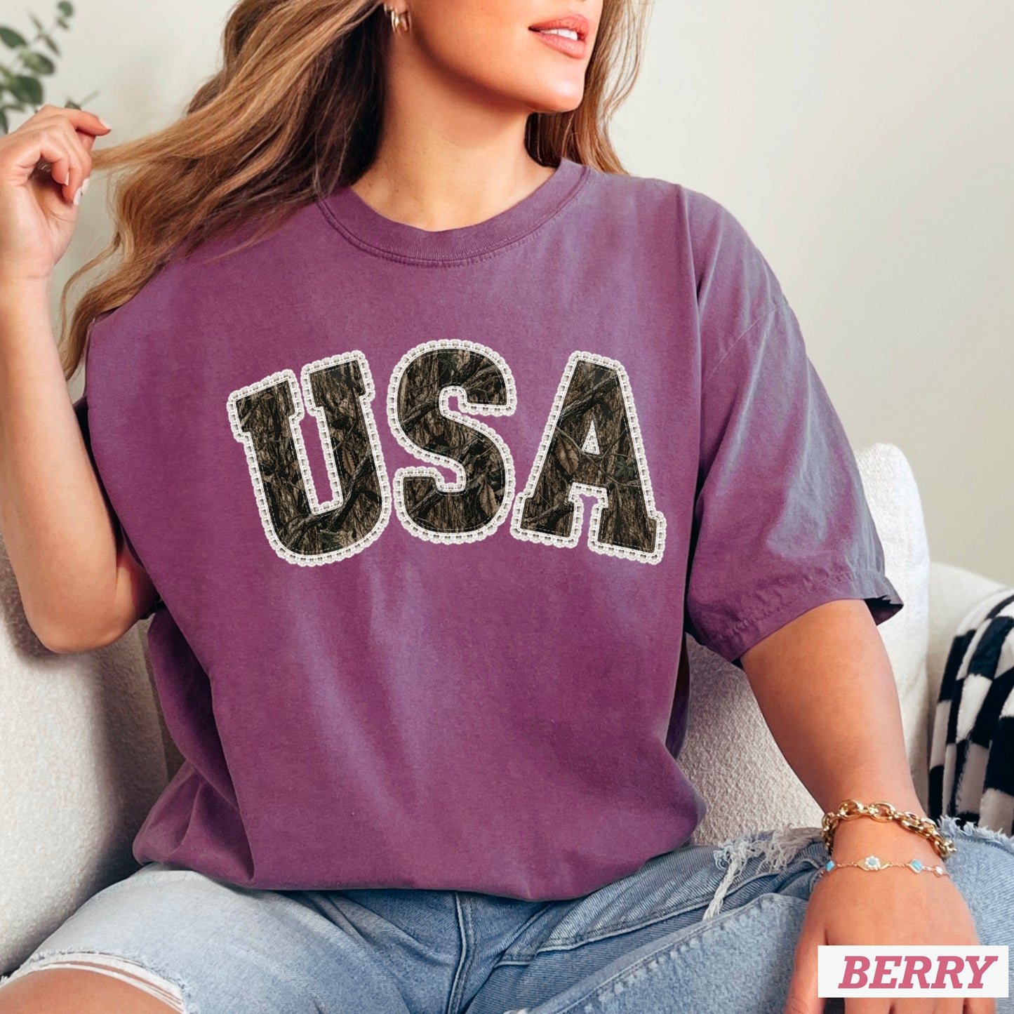 USA Camo Comfort Color Graphic Tee