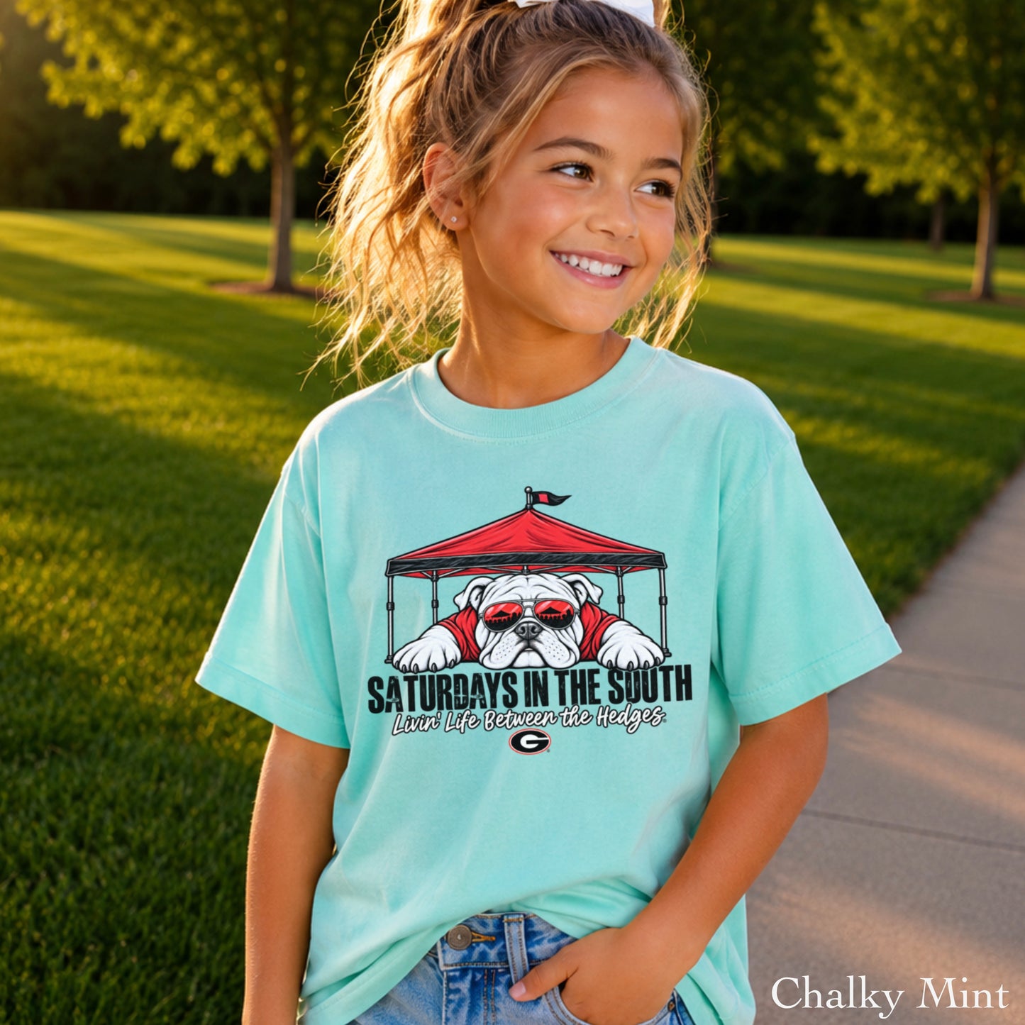 Saturdays In The South Youth Comfort Color T-Shirt