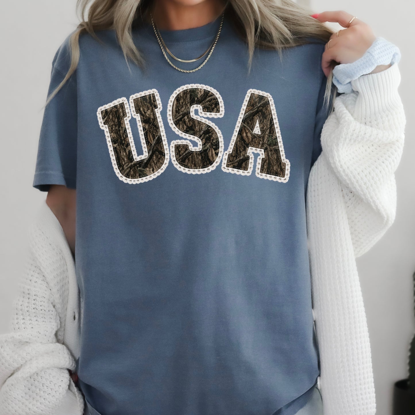 USA Camo Comfort Color Graphic Tee