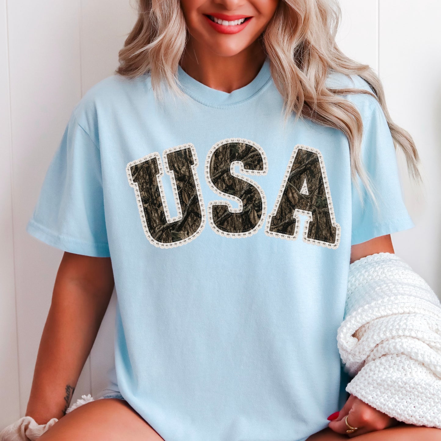 USA Camo Comfort Color Graphic Tee