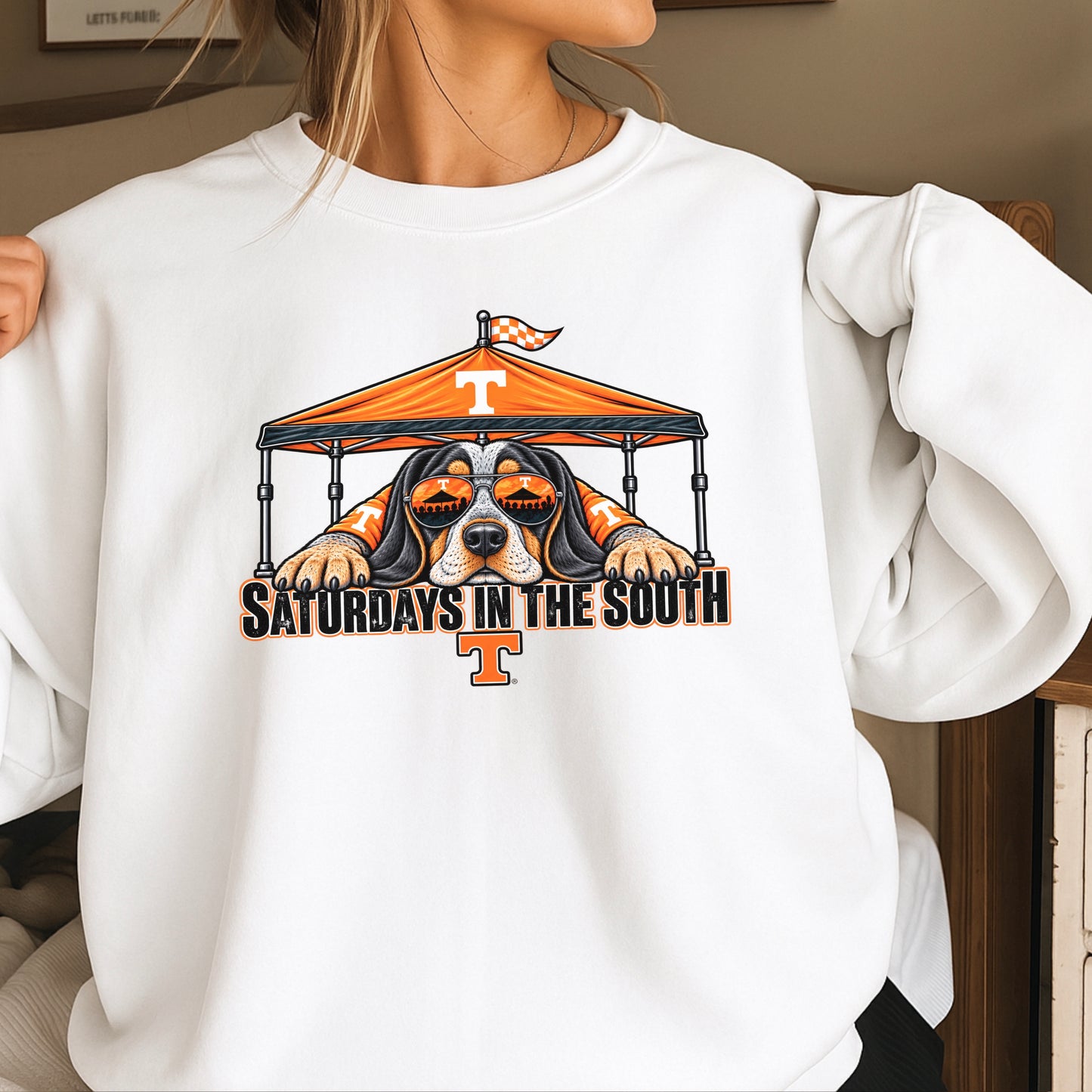 Saturdays In The South Tennessee  Crewneck Sweatshirt