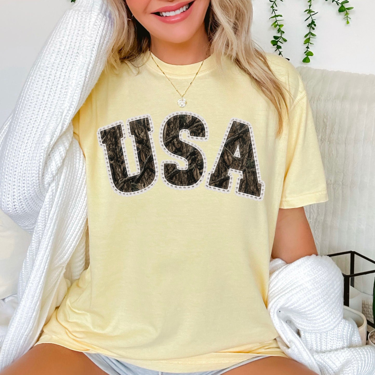 USA Camo Comfort Color Graphic Tee