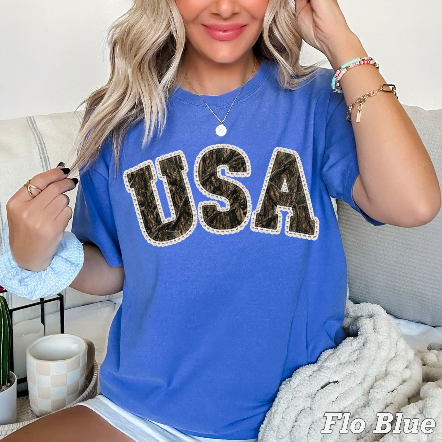 USA Camo Comfort Color Graphic Tee