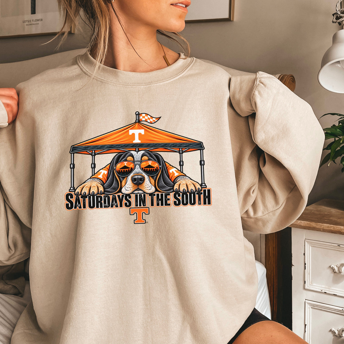 Saturdays In The South Tennessee  Crewneck Sweatshirt