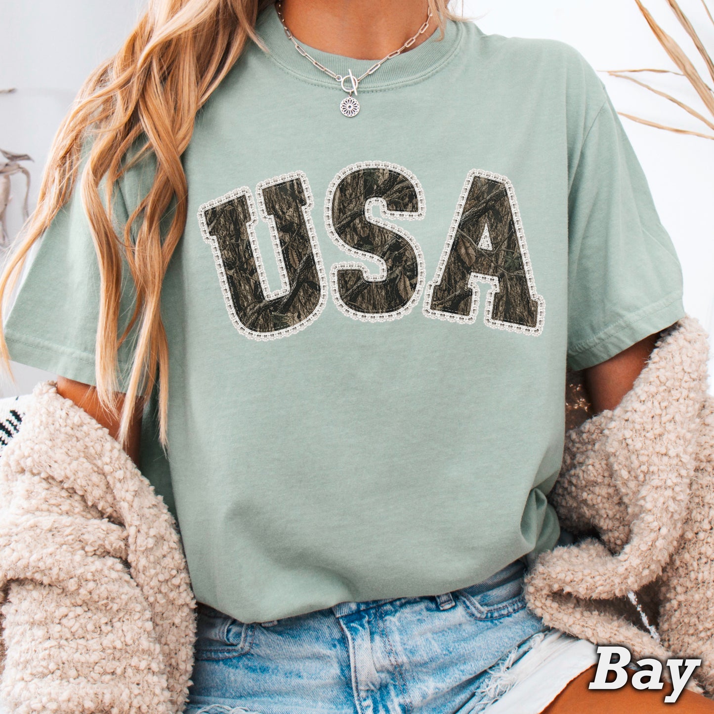 USA Camo Comfort Color Graphic Tee