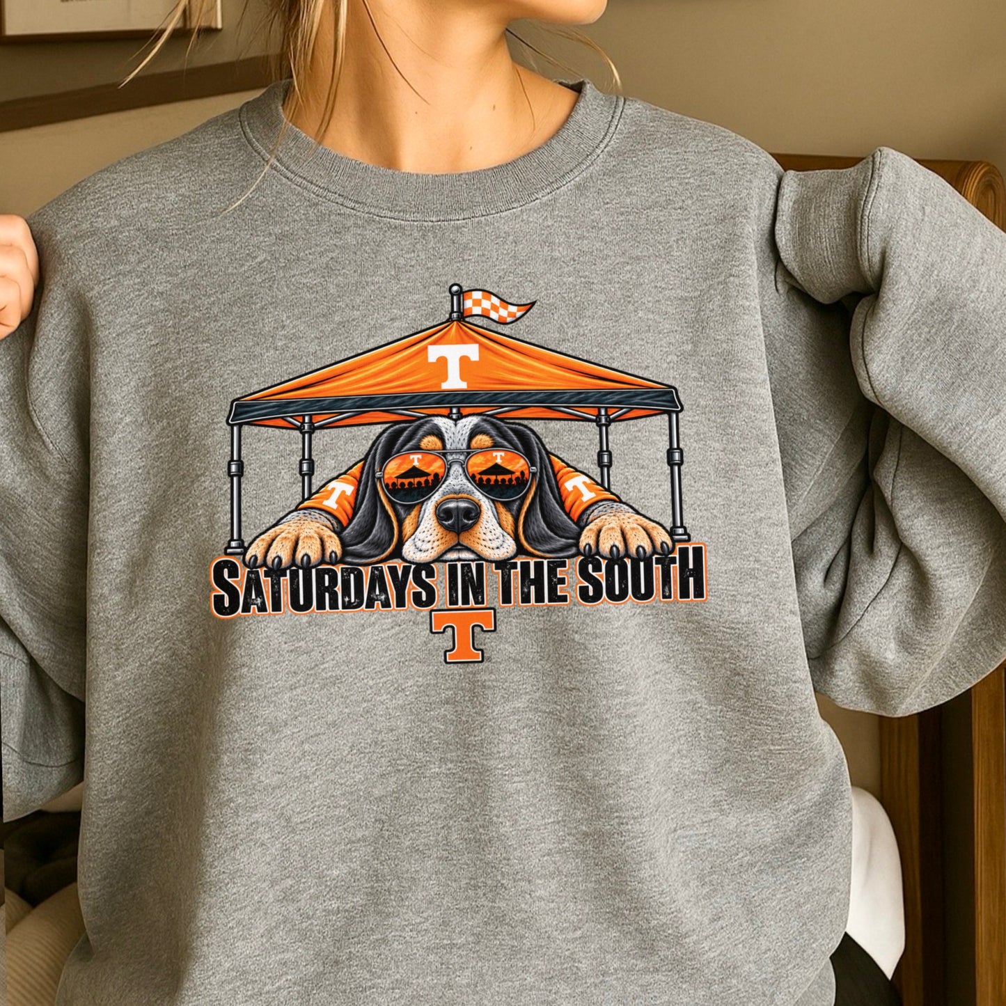 Saturdays In The South Tennessee  Crewneck Sweatshirt