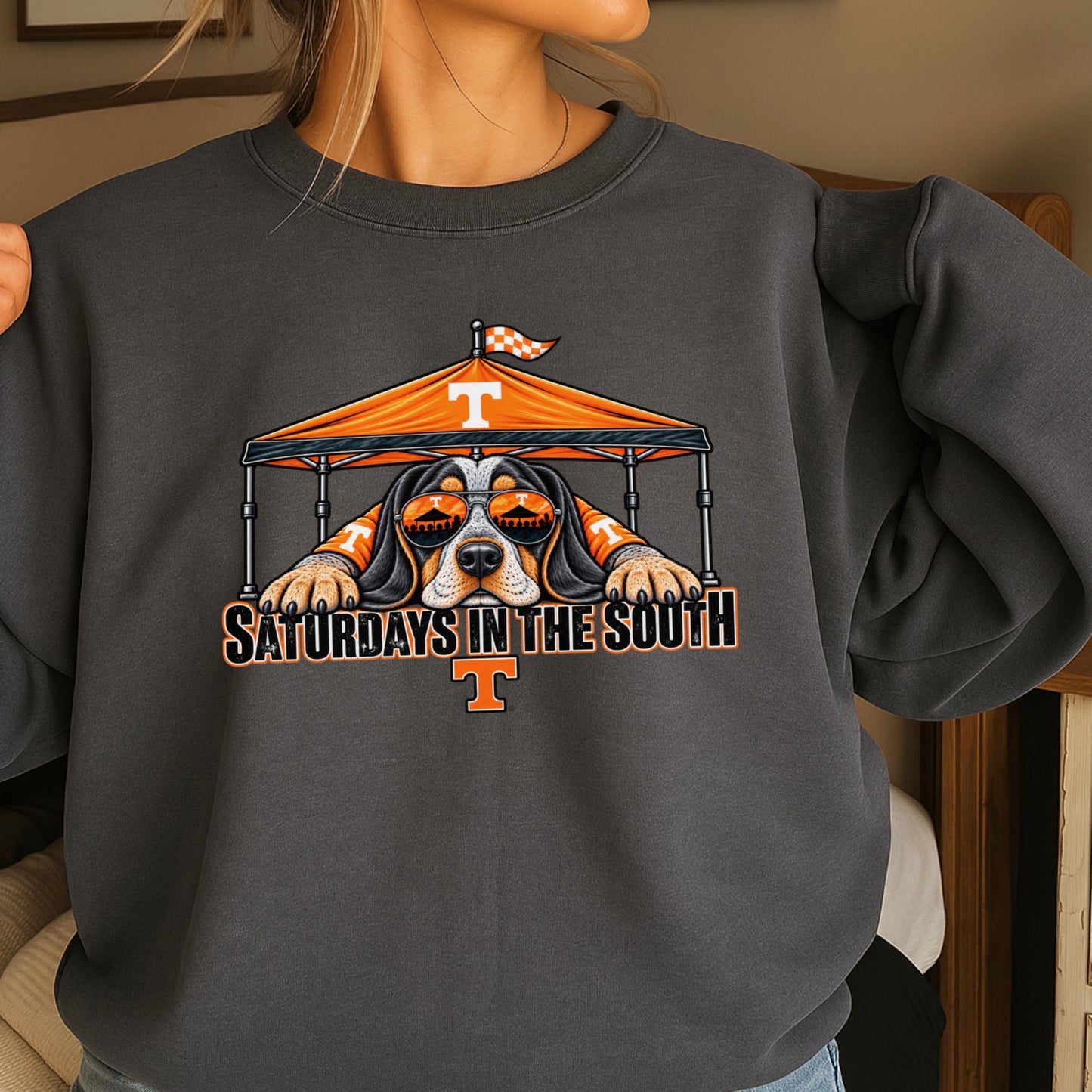 Saturdays In The South Tennessee  Crewneck Sweatshirt