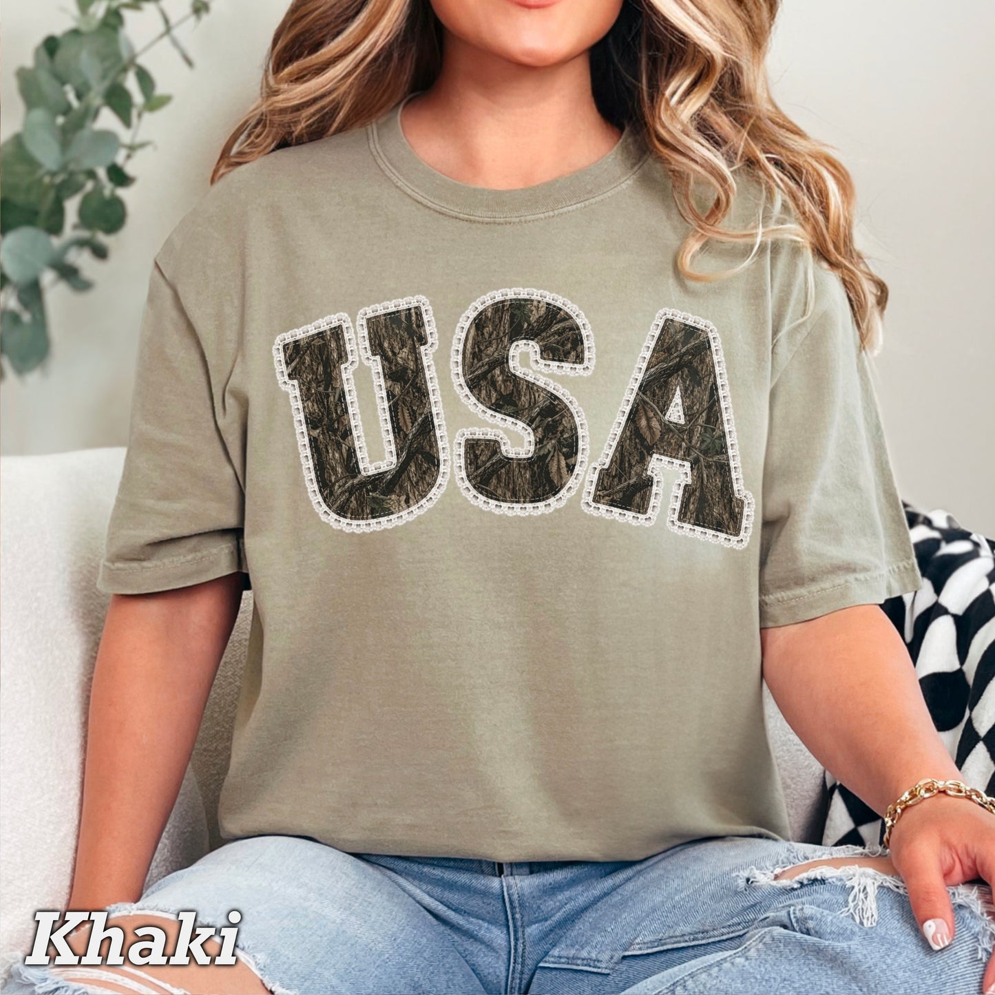 USA Camo Comfort Color Graphic Tee