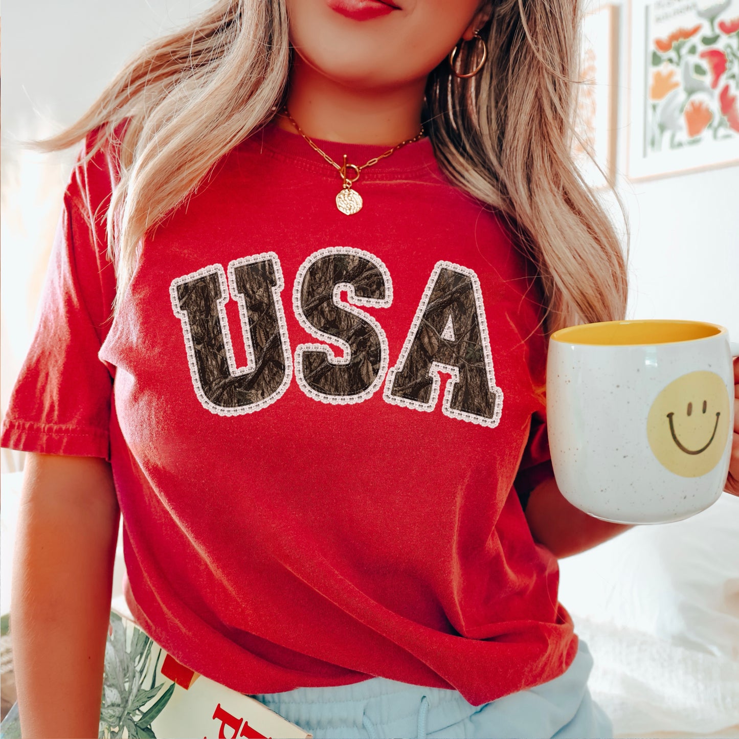 USA Camo Comfort Color Graphic Tee