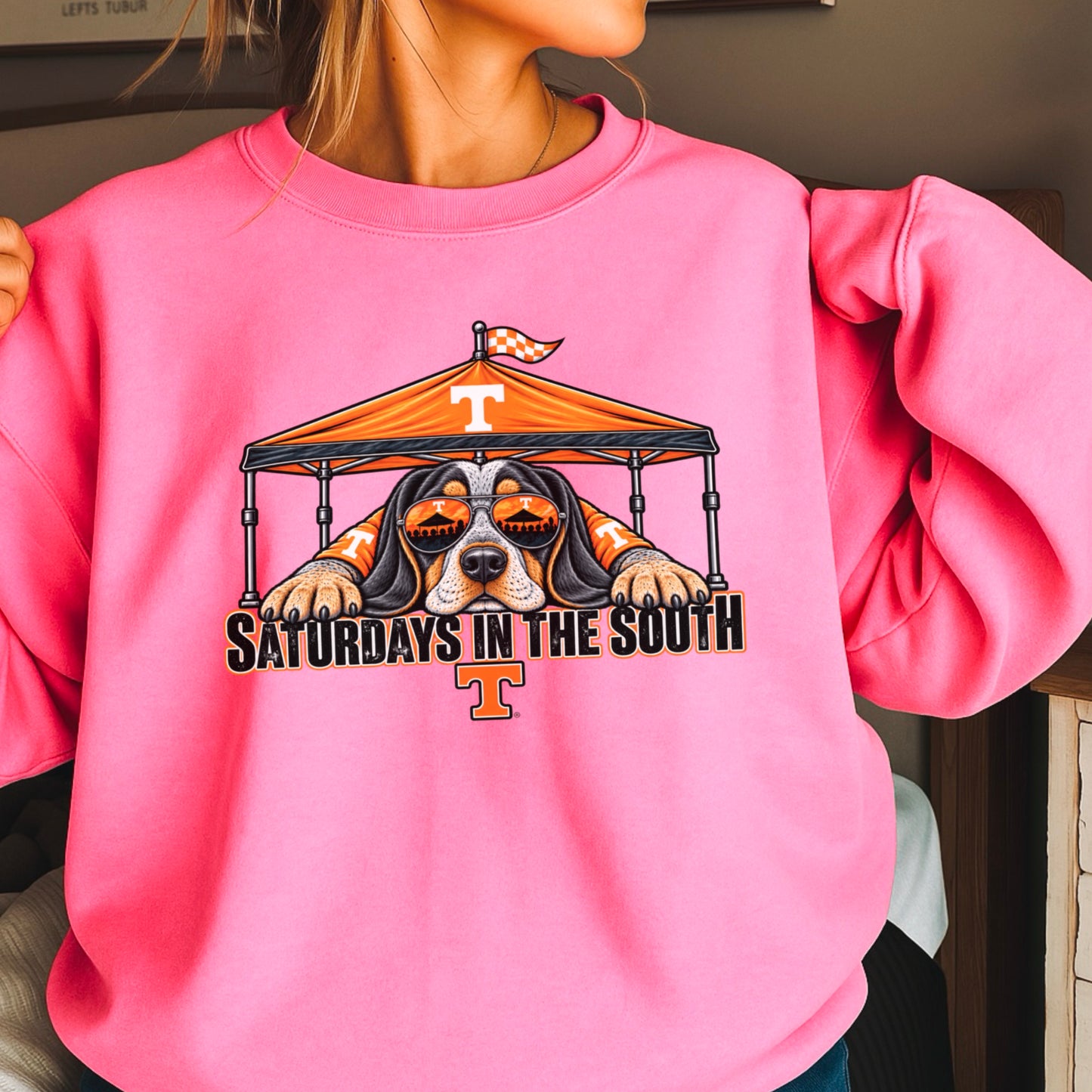 Saturdays In The South Tennessee  Crewneck Sweatshirt
