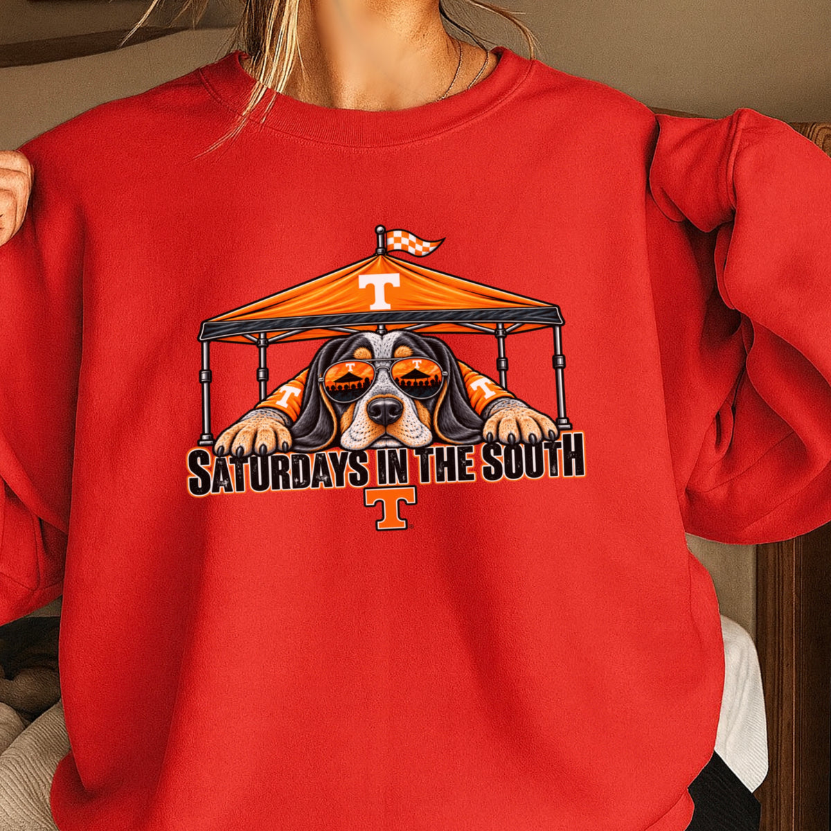 Saturdays In The South Tennessee  Crewneck Sweatshirt