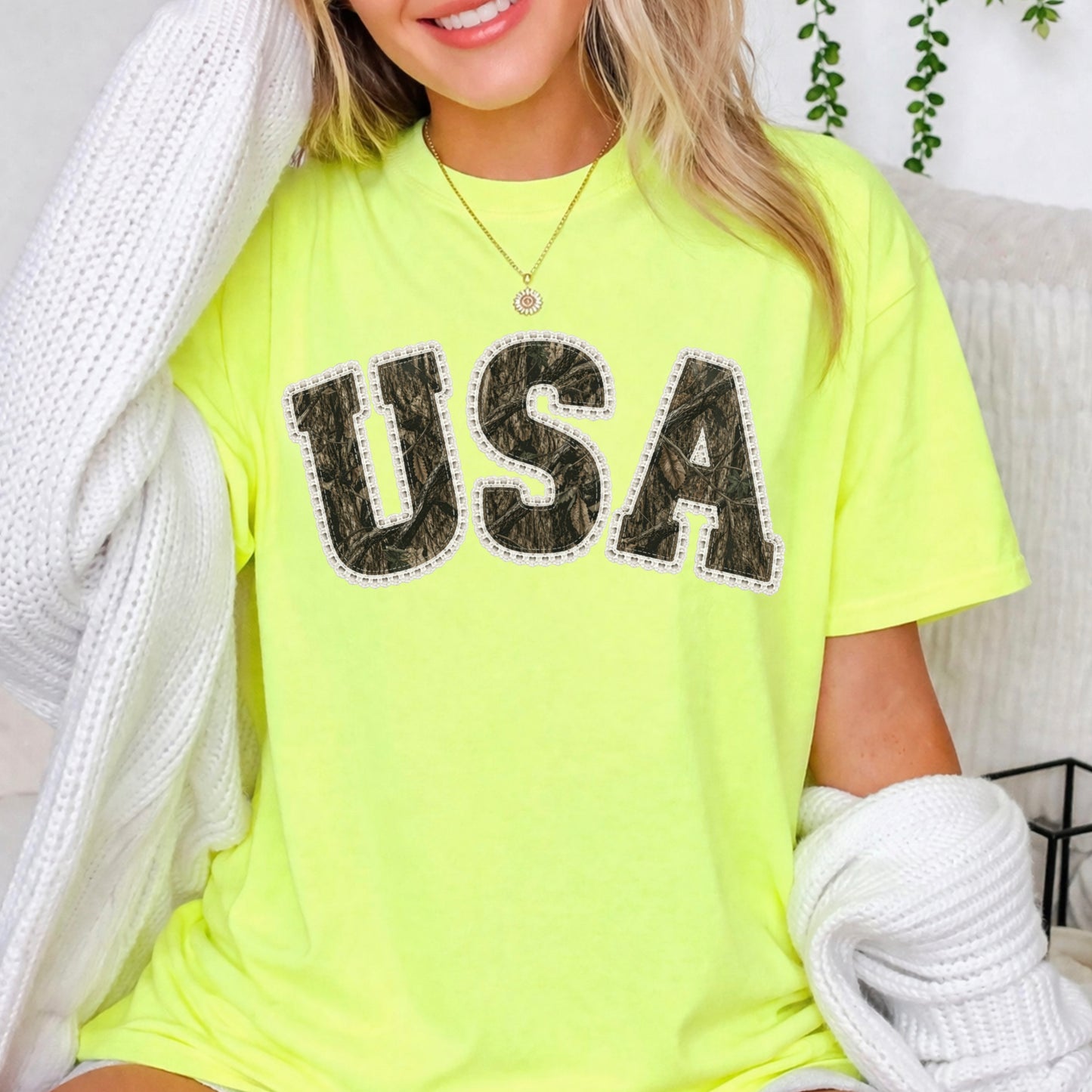 USA Camo Comfort Color Graphic Tee