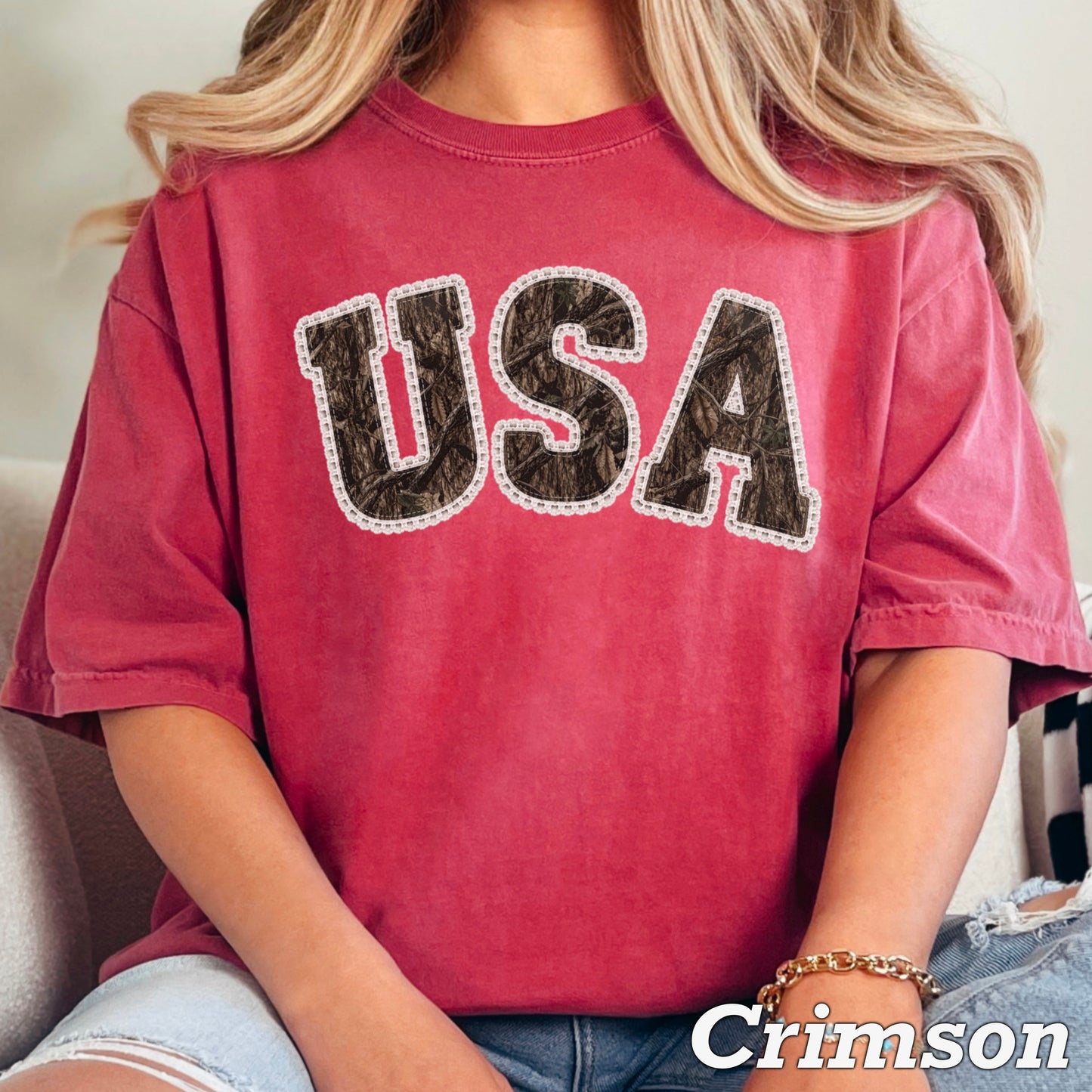 USA Camo Comfort Color Graphic Tee