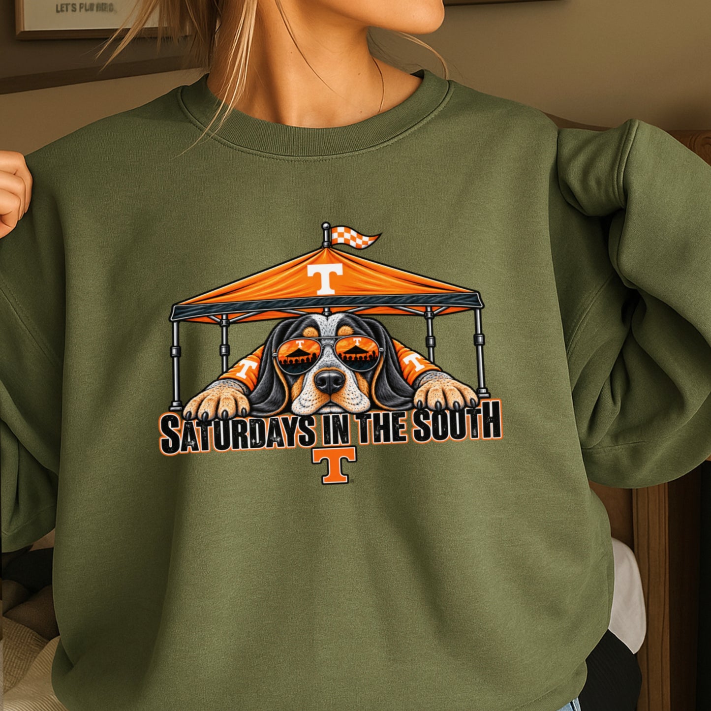 Saturdays In The South Tennessee  Crewneck Sweatshirt