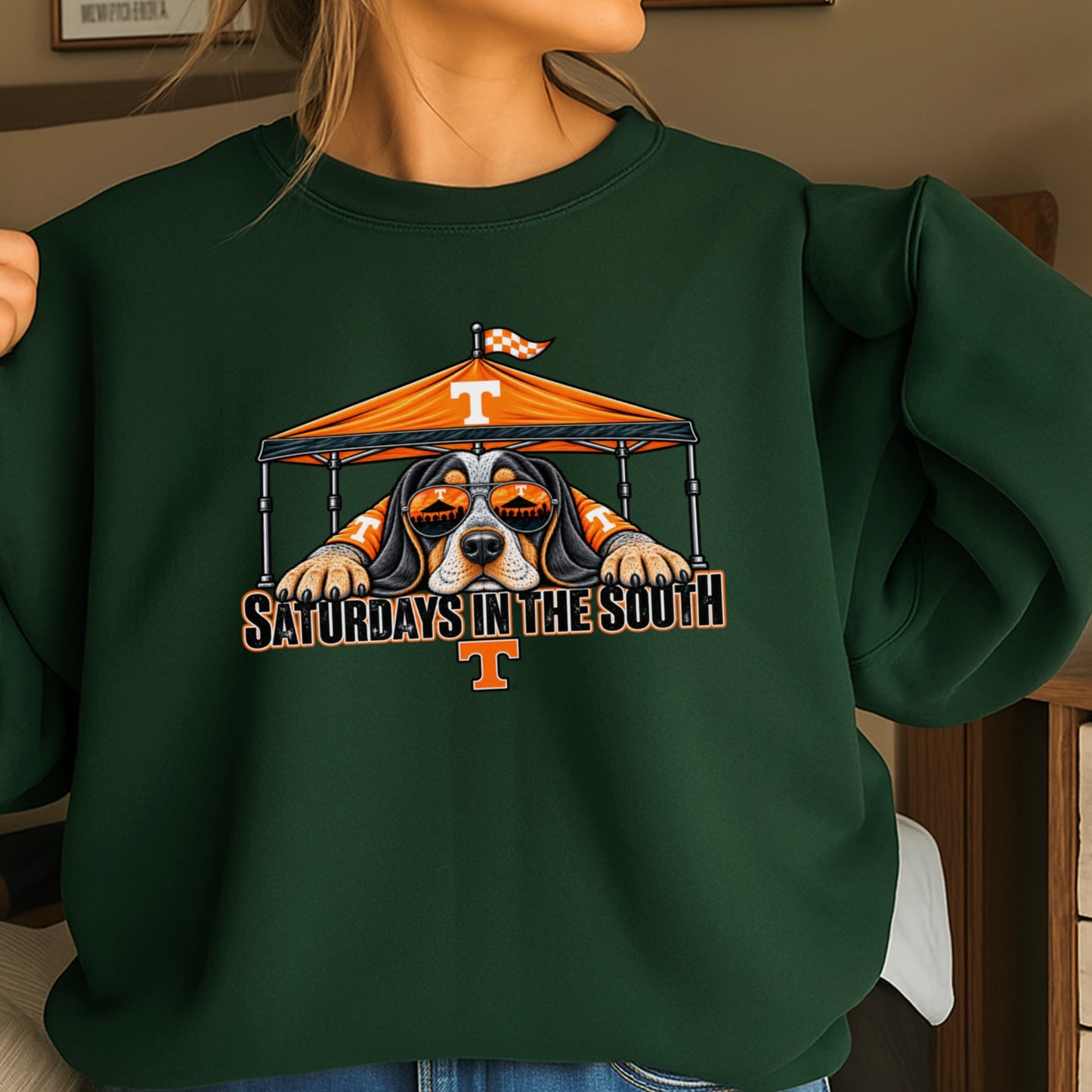 Saturdays In The South Tennessee  Crewneck Sweatshirt