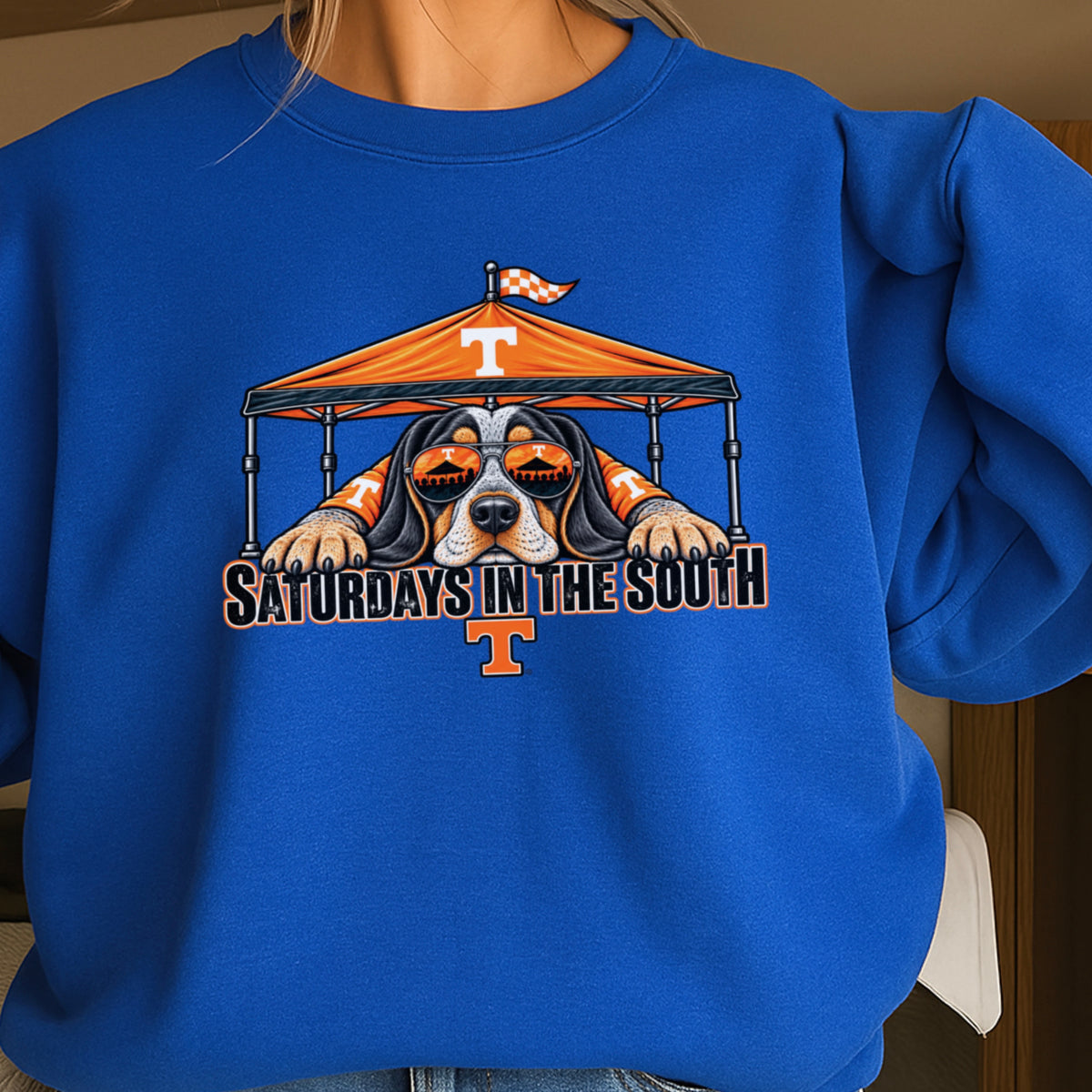 Saturdays In The South Tennessee  Crewneck Sweatshirt