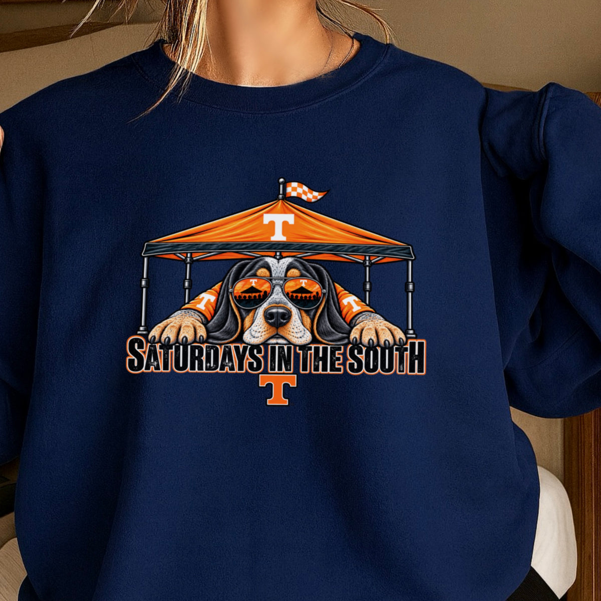 Saturdays In The South Tennessee  Crewneck Sweatshirt